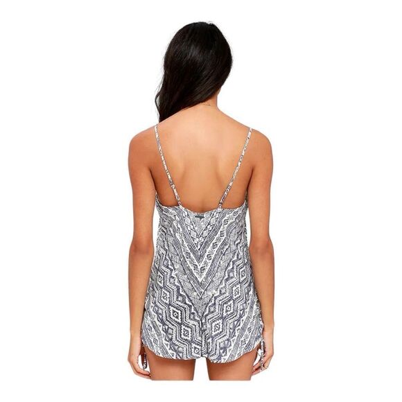 NWT Billabong Keep Dreamin Blue Print Romper Size M Festival Boho - Picture 3 of 10
